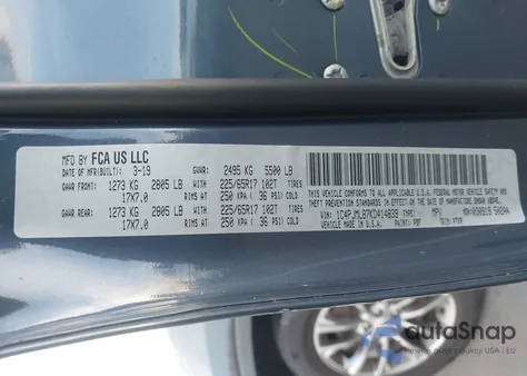 2019 Jeep Cherokee Latitude Plus 4X4 from USA, damaged, VIN 1C4PJMLB7KD414839